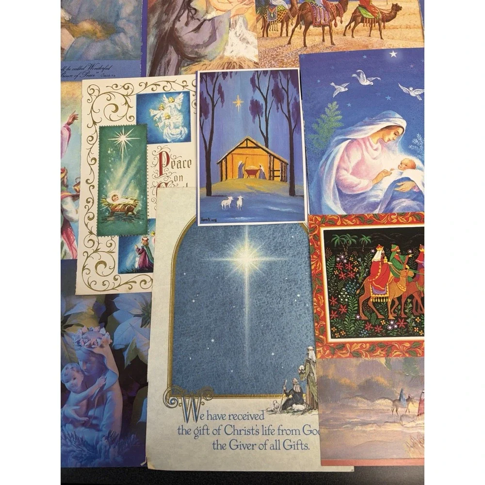 Vintage Christmas Cards Fronts ONLY for Scrapbooking Crafts Decoupage Lot of 50